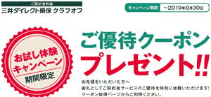 三井ダイレクト損保見積もり特典